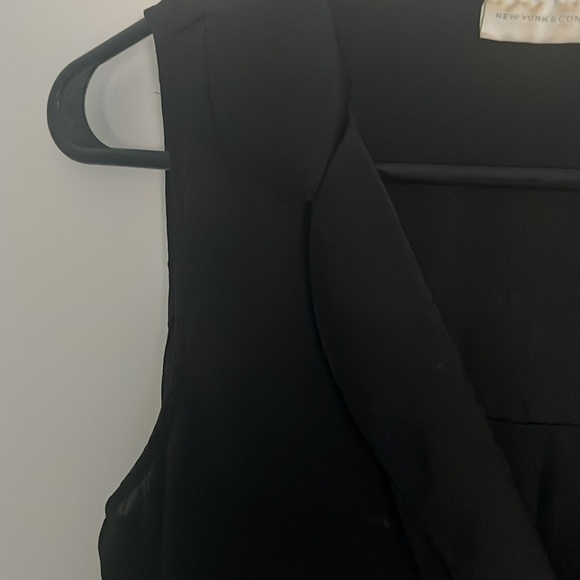 New York and Company Silk Black Blouse - Picture 4 of 5